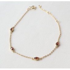 Rhombus garnet bracelet