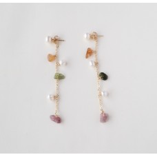 Pearl Tourmaline stone Earrings 