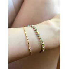 Tourmaline Beads Braided Bracelet 