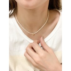 Classic Gold bead Pearl Necklace 