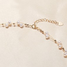 Pearl double braided choker