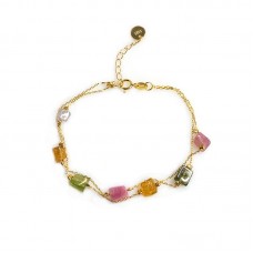 Tourmaline double layer bracelet