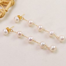 Long Pearl Earrings